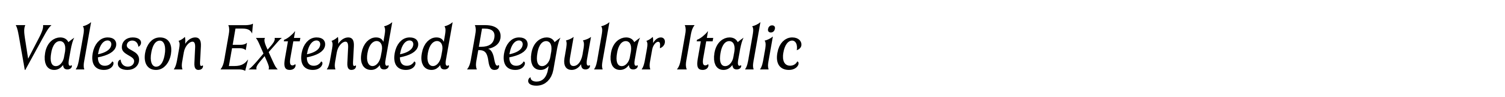 Valeson Extended Regular Italic